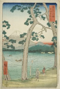 「富嶽三十六景」より 東海道左富士 作： Utagawa Hiroshige
