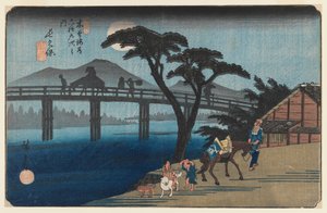 長久保28号、紀要街道69駅から1835-40年（版画） 作： Utagawa Hiroshige