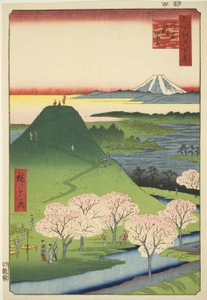 ねｗ フジ、 目黒 （目黒、 新 フジ）、 ｆろｍ テェ セリエｓ 尾根 分ｄレｄ ファもうｓ ヴィエｗｓ おｆ 江戸 （名所 江戸 百景） 作： Utagawa Hiroshige