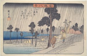 小泉夜雨 金沢八景 作： Utagawa Hiroshige