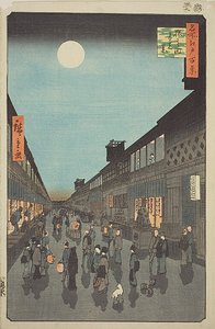 名所江戸百景 第90景 猿若町夜の景