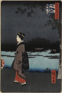 三宅運河の夜景、松地丘、1857年8月