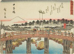 日本橋、 ｆろｍ テェ セリエｓ ”フィｆｔｙーｔｈレエ Ｓたち音ｓ おｆ テェ 都会度 （都会度 ご主山 次）、” あｌ祖 ｋのｗん あｓ テェ 都会度 ウィｔｈ ポエｍ （許可 入り 都会度） 作： Utagawa Hiroshige