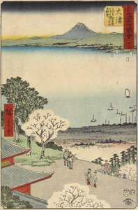 No.54三井寺から見た大津の街並み、1855年7月、大津
