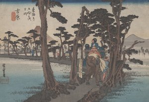 16号「吉原左の富士」東海道53駅発、1833年頃