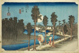 『東海道五十三次の内』シリーズ『沼津黄昏』より 作： Utagawa Hiroshige