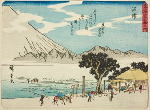 「東海道五十三次」の沼津、別名「京華入り東海道」 作： Utagawa Hiroshige