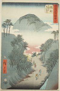 岡部：宇津山蔦の細道（岡部、宇津の山蔦の細道） 縦の東海道とも呼ばれる「五十三次名所図会」シリーズ 22