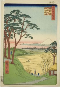 名勝江戸百景』より「目黒爺ヶ茶屋 作： Utagawa Hiroshige