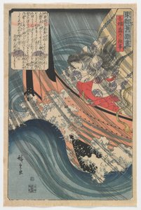 吾妻の森の起源、江戸時代、1845年（色木版画）