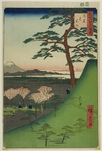 シリーズ「名所江戸百景」より "目黒元富士" 作： Utagawa Hiroshige