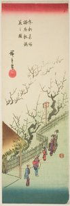 連載「東都名所図」より 梅屋敷満開の図 作： Utagawa Hiroshige
