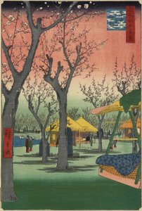 1857年2月、蒲田の梅園