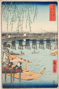 「富嶽三十六景」より 東都両国橋 作： Utagawa Hiroshige