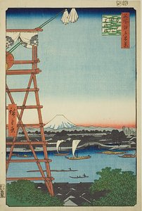 名所江戸百景」シリーズ第5弾「両国回向院元柳橋 作： Utagawa Hiroshige