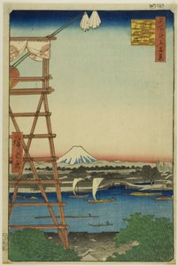 名所江戸百景』より「両国回向院・元柳橋 作： Utagawa Hiroshige