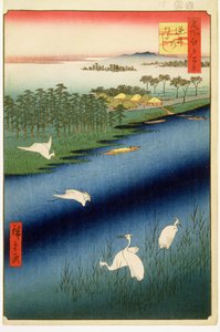 坂西フェリーシリーズ67江戸百景江戸時代・安政1857年（版画） 作： Utagawa Hiroshige