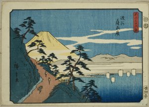 「富嶽三十六景」より 駿河国の薩埵峰（駿河薩埵峰） 作： Utagawa Hiroshige