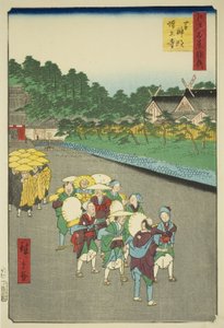 芝神明神社と増上寺（芝神明増上寺） 名所江戸百景補遺 作： Utagawa Hiroshige