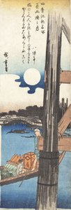 Sommer: Mond an der Ryōgoku-Brücke 作： 歌川広重