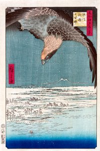 須崎と深川近くの十万坪平野、1856-1858. 作： Utagawa Hiroshige