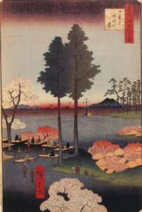 日暮里の諏訪ブラフ名所江戸百景1856-1858 作： Utagawa Hiroshige