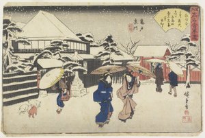 亀戸神社裏の玉田c。 1835-1842