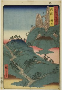 丹波国：金坂（丹波・金坂）"六十余州名所図会 "より 作： Utagawa Hiroshige