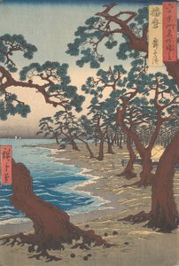 播磨・舞子の浜 名所六十数景 作： Utagawa Hiroshige