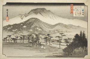連載「近江八景の内」より 三井寺の晩鐘 作： Utagawa Hiroshige