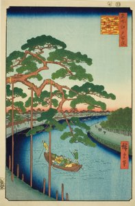 名所江戸百景 小名木川五本松 作： Utagawa Hiroshige