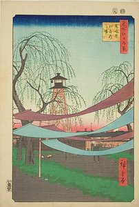 名所江戸百景』シリーズNo.6 馬喰町初音の馬場 作： Utagawa Hiroshige