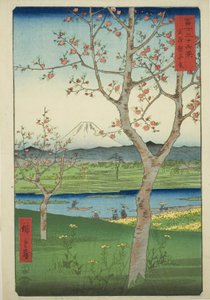 富嶽三十六景 武蔵越谷境 作： Utagawa Hiroshige