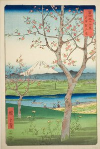 富嶽三十六景 武蔵越谷境 作： Utagawa Hiroshige