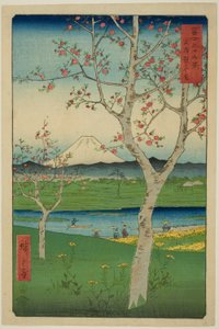富嶽三十六景 武蔵越谷境 作： Utagawa Hiroshige