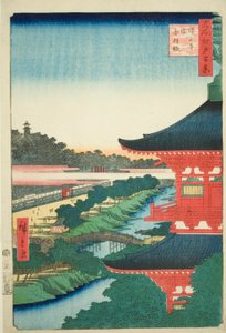 名所江戸百景』より「増上寺塔頭・赤羽」53番 作： Utagawa Hiroshige