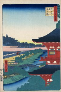 赤羽増上寺塔 名所江戸百景 1856-1858. 作： Utagawa Hiroshige