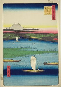 名所江戸百景』より「三又若江の淵」（三又若江之淵）No.57 作： Utagawa Hiroshige