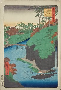 名所江戸百景No.88「王子の滝の川