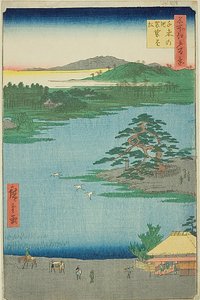 名所江戸百景No.110「洗足池袈裟掛けの松 作： Utagawa Hiroshige