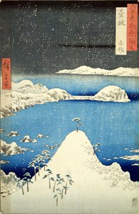 吹雪（カラー木版画） 作： Utagawa Hiroshige