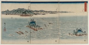阿波の渦潮 作： Utagawa Hiroshige