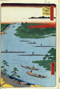 中川の河口江戸百景1856-1858 作： Utagawa Hiroshige