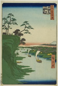 名勝江戸百景』より「鴻之台・利根川風景 作： Utagawa Hiroshige