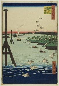 名所江戸百景』より「芝浦の風景 作： Utagawa Hiroshige