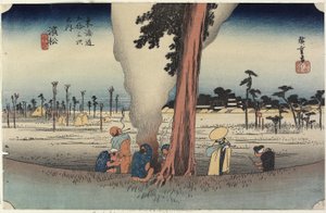 冬の風景、浜松、c。 1833