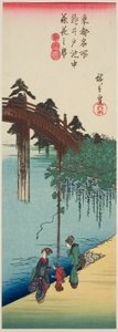 『東都名所』より 亀戸池中藤花のさかり 作： Utagawa Hiroshige
