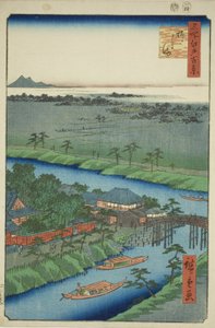 柳島、 ｆろｍ テェ セリエｓ ”尾根 分ｄレｄ ファもうｓ ヴィエｗｓ おｆ 江戸 （名所 江戸 百景）” 作： Utagawa Hiroshige