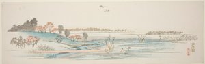 無題 江戸下町名勝 夕陽ヶ丘 作： Utagawa Hiroshige