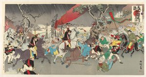 平壌での激戦で大日本帝国の大勝利 平城 汽船 帝国 大将理